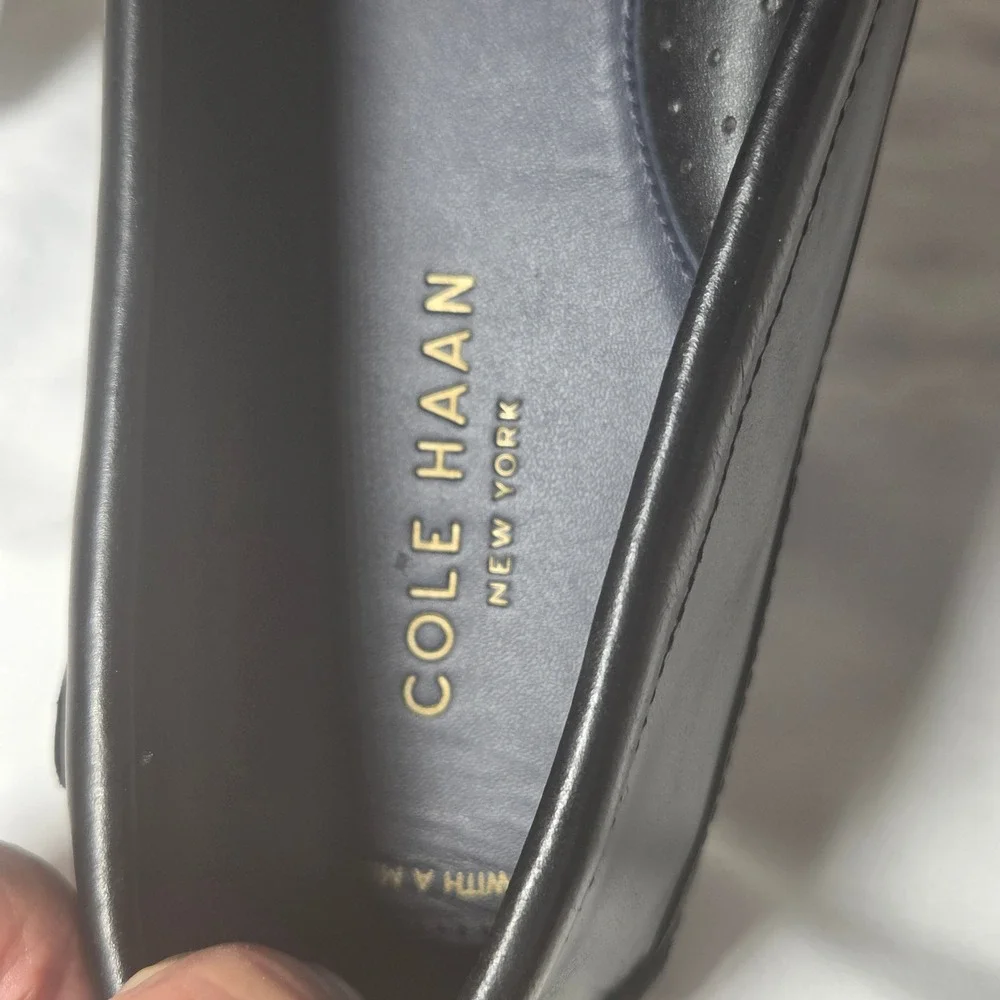 Cole Haan Gunnison Driver Mens Black Leather Penny Loafer Shoes C41726 SZ 11.5W
